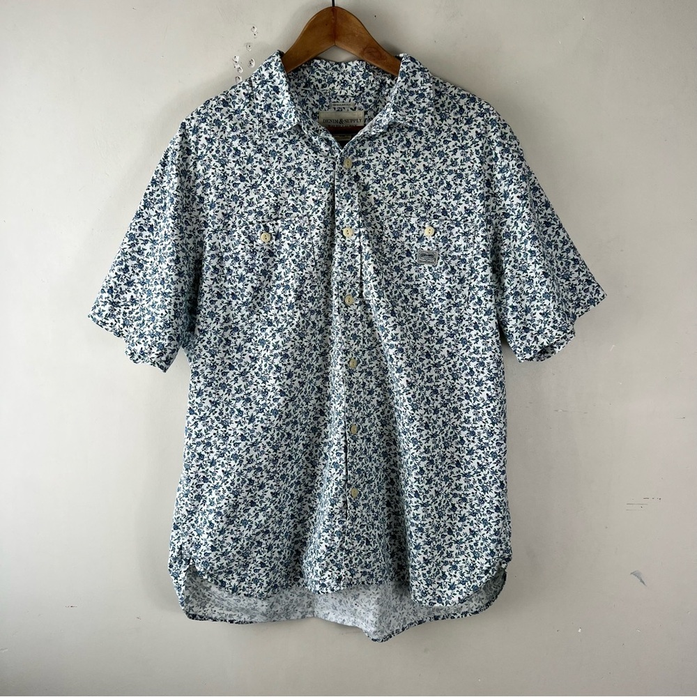 Denim & Supply Ralph Lauren Floral Button Up Short Sleeve Shirt Men's Cotton XL